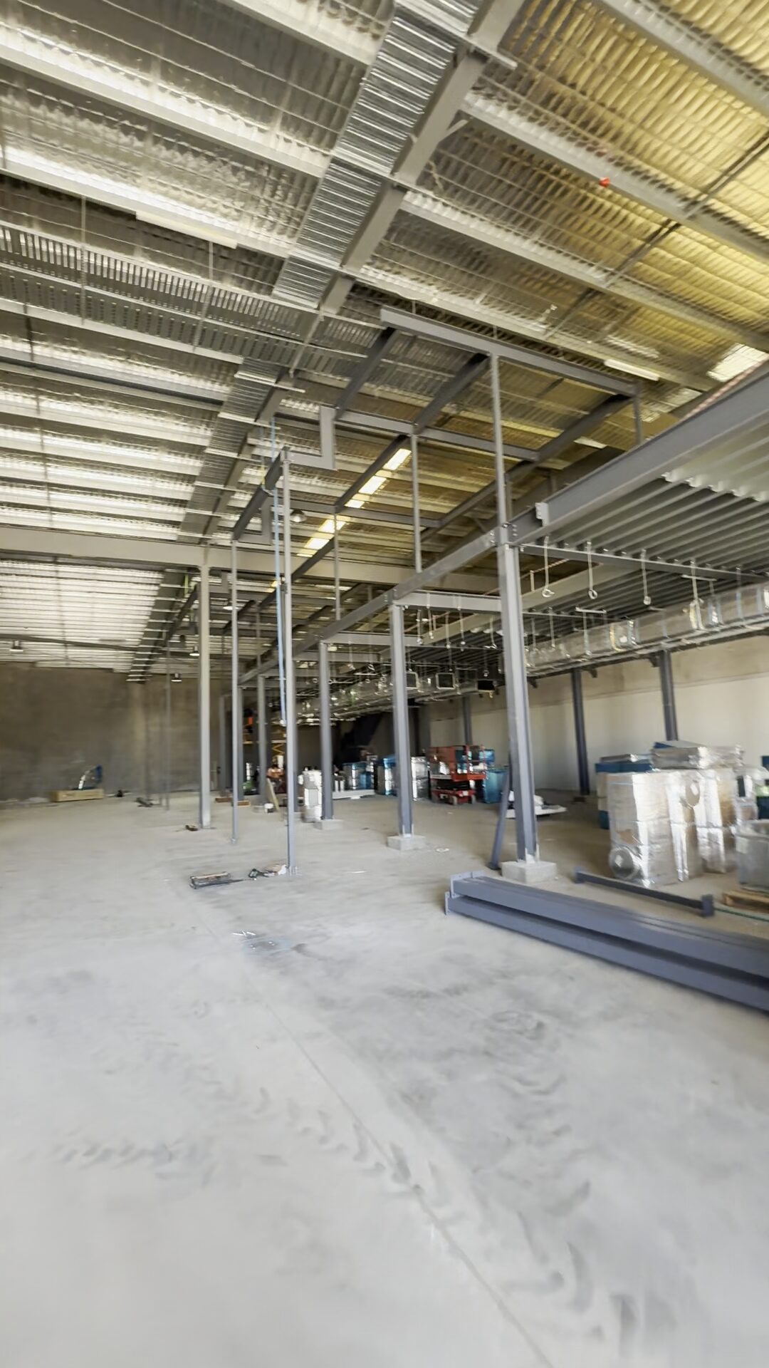 Ceiling and services installation