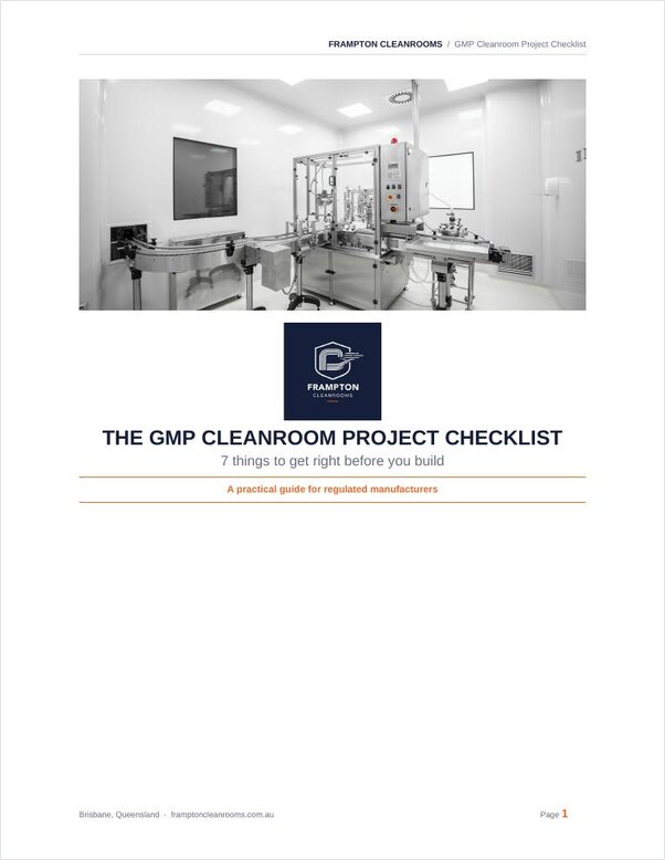GMP Cleanroom Project Checklist cover